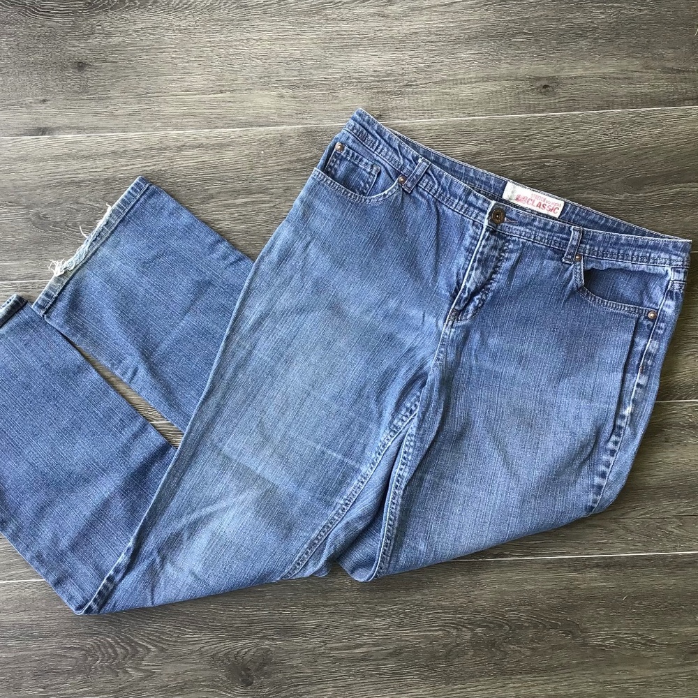 Faded Glory Women’s Stretch Straight Classic Jeans Size 14 Tall